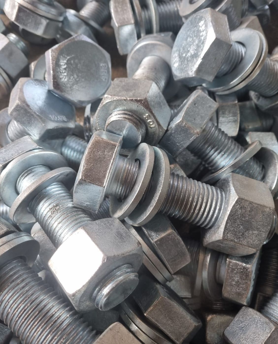 HSFG structural bolt assemblies to IS 3757 marked 10.9S with nuts and washers, supplied for a data centre project