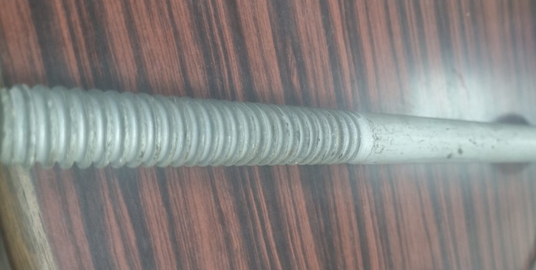 Tunnel segment bolt with 5 mm pitch trapezoidal ACME-form thread, manufactured by S R Forgings